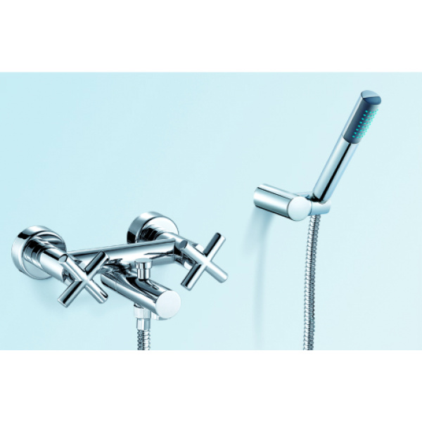 Wall mounted bath mixer