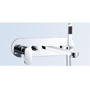 Wall-mounted bathroom taps